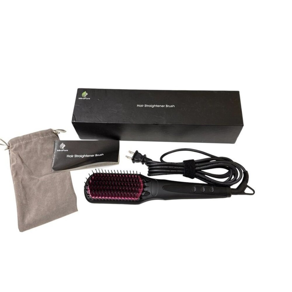MiroPure S102 Ionic Hair Straightener Brush Electric All Hair Types 16 Setting